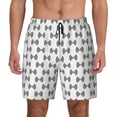 thumbnail image 1 of Kdxio Signal Icon Print Men's Swim Trunks with Compression Liner 7 Inch Inseam Quick Dry Swim Shorts, 1 of 5