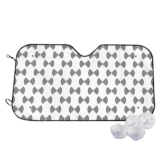 Kdxio Signal Icon Print Windshield Sun Shade,UV Rays and Sun Heat Protection,Sunshade for Car Windshield,Car Shade Front Windshield - Medium