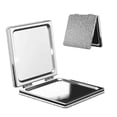 thumbnail image 1 of Kdxio Silver Mosaic Pocket Mirror, 1X/2X Travel Makeup Mirror 2-Sided Folding Small Mirror Portable Double-Sided Magnifying Cosmetic Mirror for Gift-Square, 1 of 9