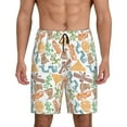 thumbnail image 1 of Kdxio Simple Drawing Print Mens Sleep Shorts Bottoms Soft Comfy Pajama Wear Pants with Drawstring Pockets, 1 of 7