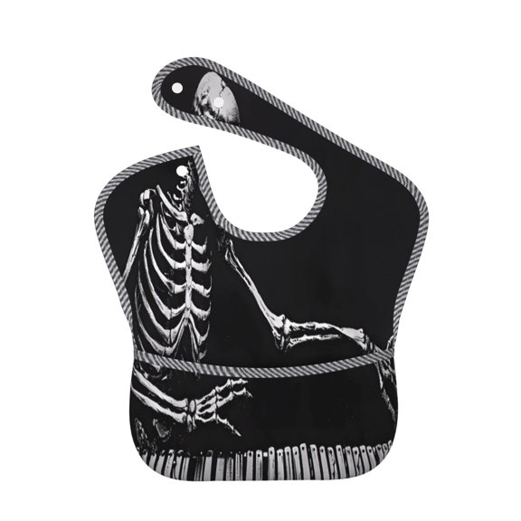 Kdxio Skeleton Playing Xylophone Bibs For Babies, Baby Bibs for Eating, Toddler Bibs, Waterproof Bibs, Feeding Bibs, for Toddlers, Boys, Girls