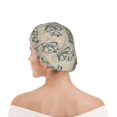 thumbnail image 1 of Kdxio Sketch Squirrels Linen Print Shower Cap for Women,Elastic and Reusable,Double Waterproof Layers Bathing Hat, 1 of 6