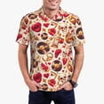 thumbnail image 1 of Kdxio Skull Retro record lips Print Men's Short Sleeve Polo Shirt,Midweight Men's Shirt, 1 of 5