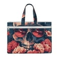 thumbnail image 1 of Kdxio Skull With Roses And Sunglasses File Tote Document Bag Business Briefcase Bag Document Organizer Tote Briefcase for Letter A4 Files Business Teacher Office Bag, 1 of 8