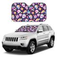 thumbnail image 1 of Kdxio Skull colorful mushroom rainbow Print Windshield Sun Shade, Foldable Sun Blocker for Car,Truck,SUV Automotive Interior Sun Protection,Reflective Shade for Front Windshield(Medium), 1 of 6