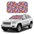 thumbnail image 1 of Kdxio Skull daisy flower Print Windshield Sun Shade, Foldable Sun Blocker for Car,Truck,SUV Automotive Interior Sun Protection,Reflective Shade for Front Windshield(Small), 1 of 6