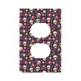thumbnail image 1 of Kdxio Skull flower leaf colorful Decorator Light Switch or Receptacle Outlet Wall Plate Decorator Wall Plate Child Safe Outlet Cover-Style S, 1 of 6