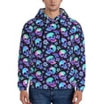 thumbnail image 1 of Kdxio Skull flower tie dye Print Mens Casual Hooded Collar Drawstring Hoodies Pullover Sweatshirts Casual Long Sleeve Shirts-4X-Large, 1 of 7