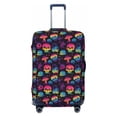 thumbnail image 1 of Kdxio Skull mushroom colorful Pattern Luggage Cover for Travel,Elastic and Durable,Fits 18-32 Inch,Anti-Scratch Suitcase Protector-No luggage included, 1 of 5