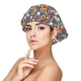 thumbnail image 1 of Kdxio Skull sunflower daisy Pattern Satin Bonnet Silk Bonnet Hair Bonnet for Sleeping Hair Bonnets for Women Curly Natural Hair, 1 of 6