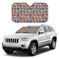 thumbnail image 1 of Kdxio Skull sunflower daisy Print Windshield Sun Shade, Foldable Sun Blocker for Car,Truck,SUV Automotive Interior Sun Protection,Reflective Shade for Front Windshield(Medium), 1 of 6