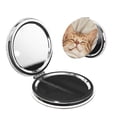 thumbnail image 1 of Kdxio Sleeping Cat In Blanket Pocket Mirror, 1X/2X Travel Makeup Mirror 2-Sided Folding Small Mirror Portable Double-Sided Magnifying Cosmetic Mirror for Gift-Round Shape, 1 of 9