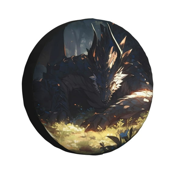 Kdxio Sleeping Dragon In Forest for Tire Cover Wheel Protectors Tyre Covers Weatherproof Wheel Covers Universal Fit for Trailer Rv SUV Truck Camper Travel Trailers 15 inch