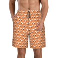 thumbnail image 1 of Kdxio Sleepy Foxes Pattern Mens Casual Shorts - Drawstring Summer Beach Sports Shorts for Men, 1 of 5