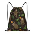 thumbnail image 1 of Kdxio Sloth Doing Yoga Print Drawstring Backpack Bag,Waterproof Draw String Back Sack, Gym Drawstring Bags Swim Bag For Unisex, 1 of 9