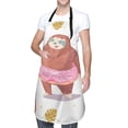 thumbnail image 1 of Kdxio Sloth with Donuts1 Apron with Pockets Adjustable Kitchen Aprons for Men Women Waterproof Aprons for Cooking,Drawing,Crafting, Baking Household Cleaning, 1 of 8