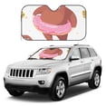 thumbnail image 1 of Kdxio Sloth with Donuts1 Print Windshield Sun Shade, Foldable Sun Blocker for Car,Truck,SUV Automotive Interior Sun Protection,Reflective Shade for Front Windshield(Small), 1 of 7