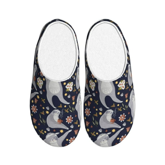 Kdxio Sloths Dancing Women's Men's Slippers Plush Slip-On House Slipper for Winter Indoor Soft Cushion Non-slip Fluffy Slides Slippers-11