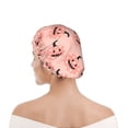 thumbnail image 1 of Kdxio Smiling Pink Pumpkins Print Shower Cap for Women,Elastic and Reusable,Double Waterproof Layers Bathing Hat, 1 of 6