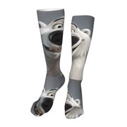 Kdxio Smiling Polar Bear Funny Silky Novelty Funky Long Knee High Socks Soft 3D Print Cosplay Crazy Stockings for Men Women