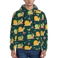 thumbnail image 1 of Kdxio Snails And Butterfies Print Mens Casual Hooded Collar Drawstring Hoodies Pullover Sweatshirts Casual Long Sleeve Shirts-X-Large, 1 of 7