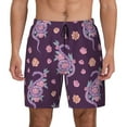 thumbnail image 1 of Kdxio Snake And Flower Print Men's Swim Trunks with Compression Liner 7 Inch Inseam Quick Dry Swim Shorts, 1 of 7