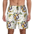 thumbnail image 1 of Kdxio Snake And Moon Print Men's Swim Trunks with Compression Liner 7 Inch Inseam Quick Dry Swim Shorts, 1 of 7
