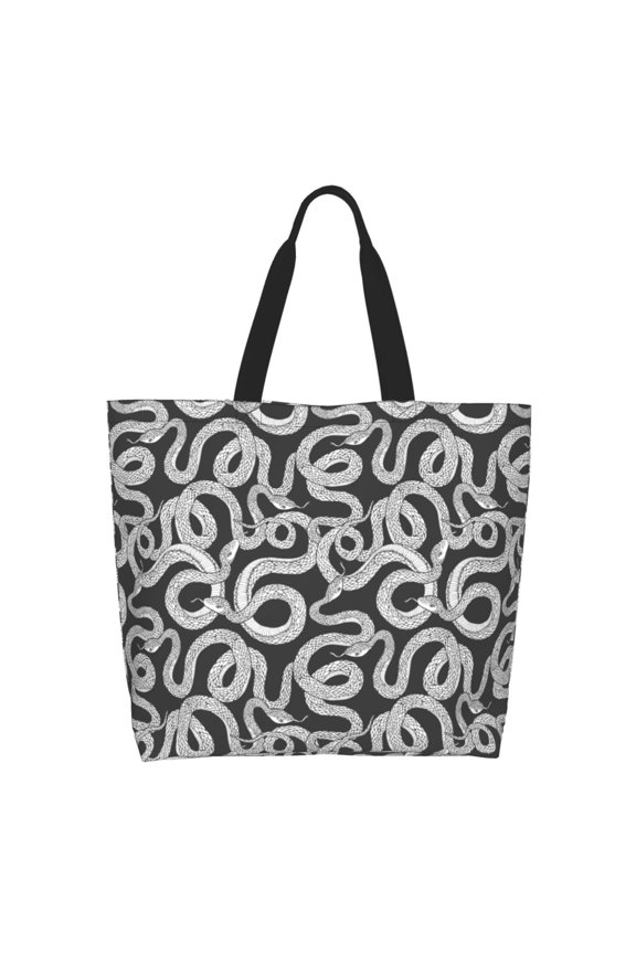 Snake Casual Tote Bags Women Big Capacity Shoulder Bag for Women Travel Shoulder Bags Handbags