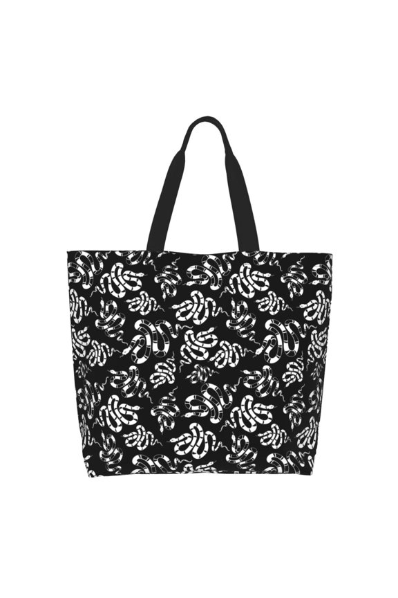 Snake Casual Tote Bags Women Big Capacity Shoulder Bag for Women Travel Shoulder Bags Handbags