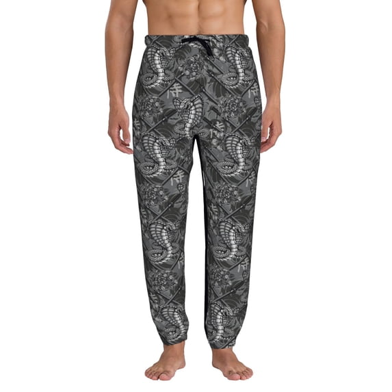 Kdxio Snake Pattern Joggers,Sweatpants for Men with Pockets-3X-Large