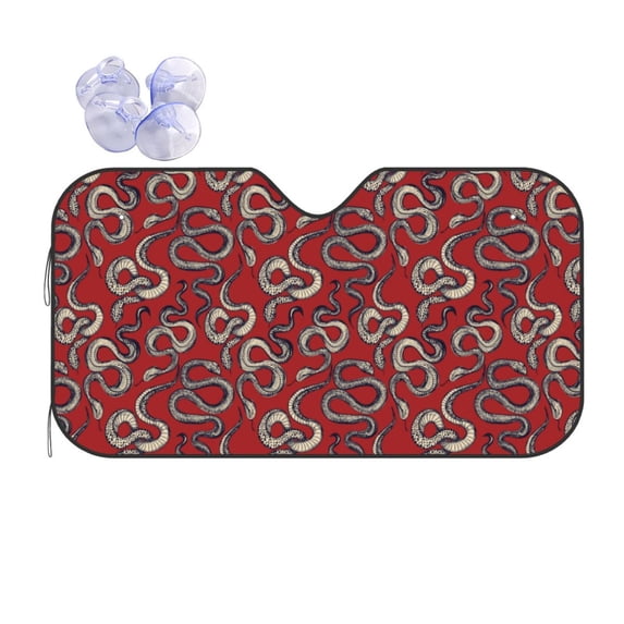 Kdxio Snake Print Front Windshield Sun Shade,Folding Auto Sunshade for Car Truck SUV-Medium