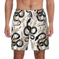 thumbnail image 1 of Kdxio Snake Print Men's Swim Trunks with Compression Liner 7 Inch Inseam Quick Dry Swim Shorts, 1 of 7