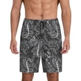 thumbnail image 1 of Kdxio Snake Print Mens Sleep Shorts Bottoms Soft Comfy Pajama Wear Pants with Drawstring Pockets, 1 of 7