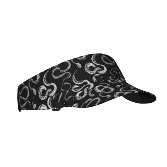 Kdxio Snake Print Sun Visor Hat Golf Visor Adjustable Velcro Outdoor Sports Cap for Men Women