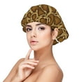 thumbnail image 1 of Kdxio Snake Skin Pattern Satin Bonnet Silk Bonnet Hair Bonnet for Sleeping Hair Bonnets for Women Curly Natural Hair, 1 of 6