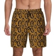 thumbnail image 1 of Kdxio Snake Skin Print Men's Swim Trunks with Compression Liner 7 Inch Inseam Quick Dry Swim Shorts, 1 of 7
