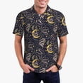 thumbnail image 1 of Kdxio Snake Sleep Print Men's Short Sleeve Polo Shirt,Midweight Men's Shirt, 1 of 6