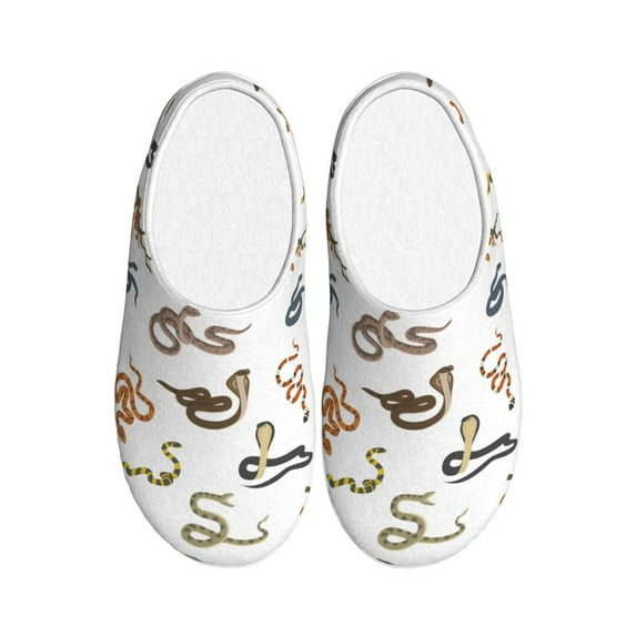 Kdxio Snake Women's Men's Slippers Plush Slip-On House Slipper for Winter Indoor Soft Cushion Non-slip Fluffy Slides Slippers-39/40
