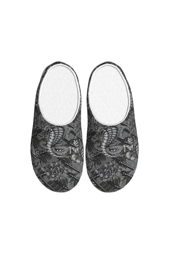 Snake Women's Men's Slippers Plush Slip-On House Slipper for Winter Indoor Soft Cushion Non-slip Fluffy Slides Slippers-8