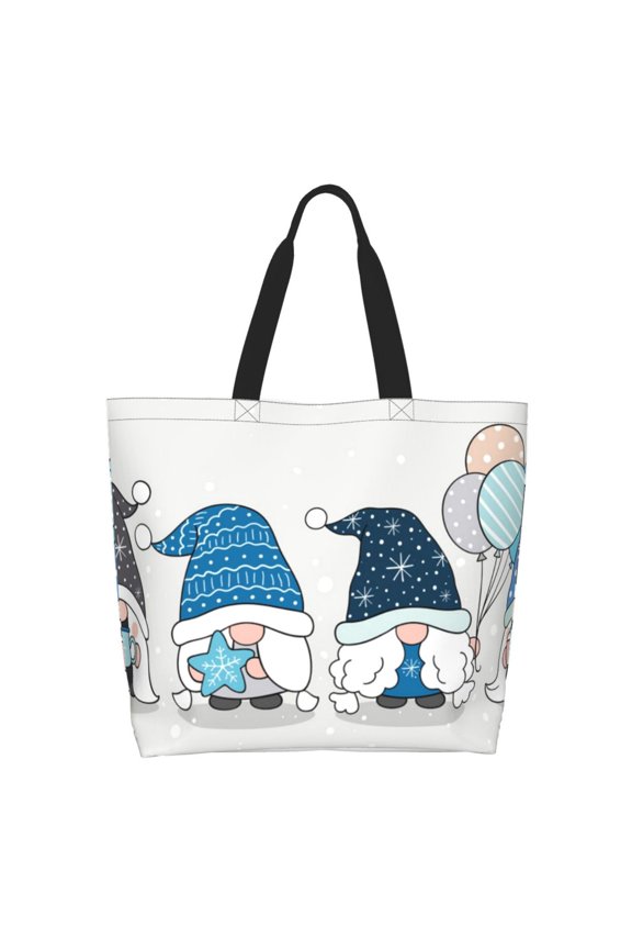 Snow Gnome for Winter Casual Tote Bags Women Big Capacity Shoulder Bag for Women Travel Shoulder Bags Handbags