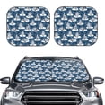 thumbnail image 1 of Kdxio Snow Penguin Print 2-Piece Sun Shade Front Windshield - Foldable Car Front Window Sunshades for Most Sedans SUV Truck, 1 of 6