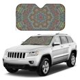 thumbnail image 1 of Kdxio Snowflake Colorful Print Windshield Sun Shade, Foldable Sun Blocker for Car,Truck,SUV Automotive Interior Sun Protection,Reflective Shade for Front Windshield(Medium), 1 of 6