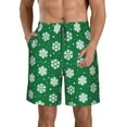 thumbnail image 1 of Kdxio Snowflake Pattern Mens Casual Shorts - Drawstring Summer Beach Sports Shorts for Men, 1 of 9