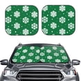 thumbnail image 1 of Kdxio Snowflake Print 2-Piece Sun Shade Front Windshield - Foldable Car Front Window Sunshades For Most Sedans Suv Truck, 1 of 6