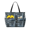 thumbnail image 1 of Kdxio Snowflake Vintage Pattern for Beach Bag for Women Large Beach Tote Bag Waterproof Sandproof Swim Bag with Zipper Pockets Beach Vacation Travel, 1 of 6