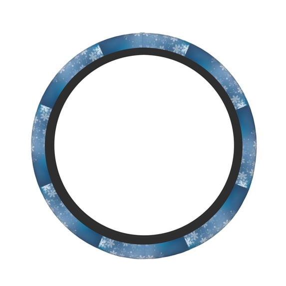 Kdxio Snowflakes1 Print Elastic Stretch Steering Wheel Cover,Auto Steering Wheel Cover,15 Inch Anti-Slip,Warm in Winter and Cool in Summer,Fit Suvs,Vans Cars,Trucks