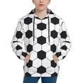 thumbnail image 1 of Kdxio Soccer Ball Pattern Boys Athletic Unisex Boys Girls Hoodie with Pocket Sweatshirts-Small, 1 of 6