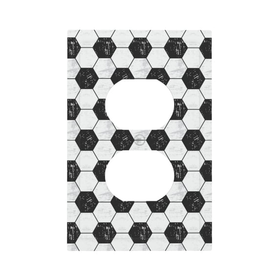 Kdxio Soccer Decorator Light Switch or Receptacle Outlet Wall Plate Decorator Wall Plate Child Safe Outlet Cover-Style S