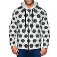 thumbnail image 1 of Kdxio Soccer Print Men Hoodies Casual Hoodies for Men with Zip Pockets Full Zip Long Sleeve Sweatshirt Sports Hooded Jacket-Medium, 1 of 5