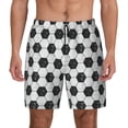 thumbnail image 1 of Kdxio Soccer Print Men'S Swim Trunks With Compression Liner 7 Inch Inseam Quick Dry Swim Shorts, 1 of 7